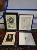 A set of 4 prints Francis Cottington, 1st Baron Cottington by Jacobus Houbraken, published by John &
