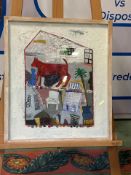 Ken Spooner (British, b.1942) Dog House Mixed Media framed play on the duality of the word 