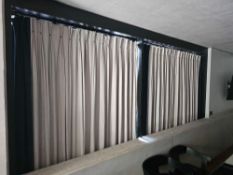 Shuffles Interior Contracts fully lined two tone grey and blue drapes comprising of 3 panels 230cm