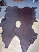 Hide 100% leather tanned cow hide Gibson Coffee Bean 6.03m Ref MG02 (with some inperfections/marks)