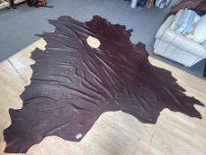 Hide 100% leather tanned cow hide Gibson Coffee Bean 4.2m Ref MG05 (with some marks)