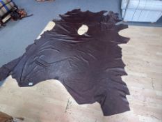 Hide 100% leather tanned cow hide Gibson Coffee Bean 5.82m Ref MG04 (with some inperfections)