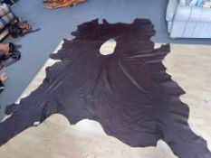 Hide 100% leather tanned cow hide Gibson Coffee Bean 5.3 sq m Ref MG03 (with some inperfections/