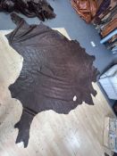 Hide 100% leather tanned cow hide in Brown 54,2sq ft MG07