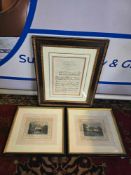 A set of 3 framed and glazed prints (1) 