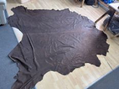 Hide 100% leather tanned cow hide in Brown 12,73 sq ft MG10