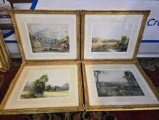 A set of 4 x framed landscapes are reproductions after original works by the esteemed British