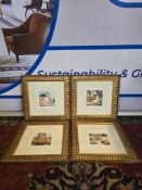 A set of 4 x framed landscapes are reproductions after original works by the celebrated British