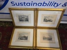 This set of four framed and glazed prints depicting London Landmarks are reproductions after