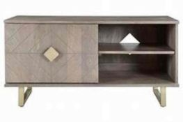 Smithson Media Stand is a perfect blend of unique design and practical functionality. Part of a