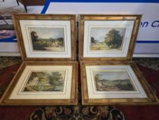 A set of 4 x framed landscapes are reproductions after original works by Francis Nicholson (1753-