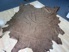 Hide Wildman and Bugby 100% leather tanned cow hide in Rustic Eagle 50 Sq ft MG25