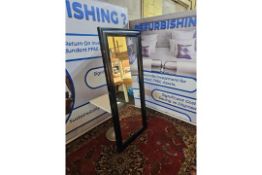 Clearance Item Large wooden black dress mirror 190 x 80 cm ( Loc VIN2065)