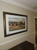 Framed and glazed landscape print 125 x 85cm