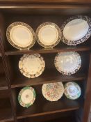 Collection of Decorative Ceramic Plates and Platter – Late 19th to Mid-20th Century Style A
