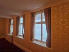 4 x pairs of traditional-style, full-length, pleated drapes The curtains are crafted from a gold and