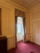 Set of Two Pairs of Drapes with Coordinating Pelmets and Tasselled Tie-Backs – Chintz Floral