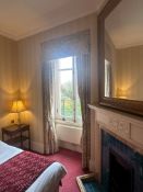 2 pairs of drapes with Pelmet – Botanical Pattern – A set of curtains with pelmet and decorative