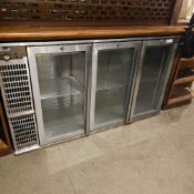 Osborne 4300 Three?Door Bottle Cooler: High?capacity commercial back?bar chiller with fan?assisted