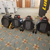 3 x Erbauer BGP2108?25?1 Portable Workshop Heater: Compact 2500?W PTC ceramic heater with two heat