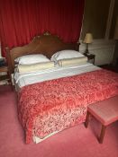 A Rococo Revival style double bed ensemble Vispring Emperor mattress and divan set with a