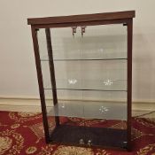 Hardwood glazed show cabinet 94 x 39 x 192cm