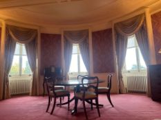 Set of Four Pairs of Luxury Gold Brocade Drapes with Pelmets and Tie-Backs 4 x pairs of luxury