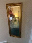 Mirror – Rectangular Dress Mirror with Gold-Tone Moulded Frame A rectangular dress mirror framed