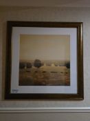 Framed and glazed landscape print 100 x 100cm