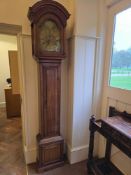 Longcase clock – Georgian style, oak – A traditional longcase clock in the Georgian style, featuring