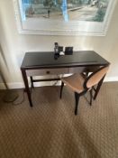 Writing desk and chair made in Italy the desk features two soft close drawers and a tempered