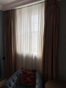 2 x pairs of fully lined pencil pleat drapes span 120cm x 220cm drop ( Location 310)