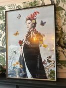 Framed print Drottning Elizabeth after Kristjana S Williams 84 x 113cm (Location Lounge)
