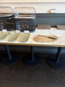 Dining table with marble effect laminate top 70 x 70 x 76cm (Location Leaf Restaurant )