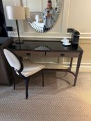Writing desk and chair made in Italy the desk features two soft close drawers and a tempered