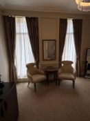 2 x pairs of fully lined pencil pleat embossed drapes span 120cm x 260cm drop ( Location John