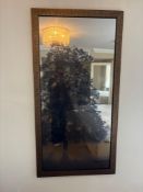 Framed eglomise tinted mirror plate glass wall art mirror 83 x 162cm ( Location 308)