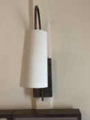A pair of Porta Romana Willow Wall Lights bronzed Steel and brass with decorative finish (