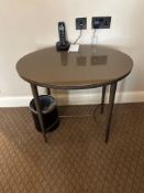 Sancal Spain table occasional oval table with textured top 80 x 60 x 66cm ( Location John Clode