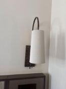 A pair of Porta Romana Willow Wall Lights bronzed Steel and brass with decorative finish (
