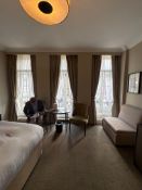3 x pairs of fully lined pencil pleated top drapes span 110cm x 270cm drop ( Location 105)