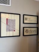 3 x framed and glazed wall art prints ( Location 317)