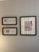 3 x framed and glazed wall art prints ( Location 112)