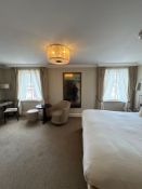 2 x pairs fully lined pencil pleated embossed pattern drapes span 160cm wide x 220cm drop ( Location