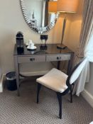 Writing desk and chair made in Italy 90 x 51 x 77cm the desk features two soft close drawers and a