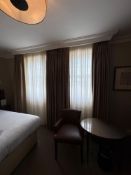 2 x pairs fully lined pencil pleated drapes span 150 x 230cm drop ( Location 311)