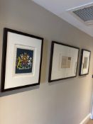 3 x framed and glazed wall art prints ( Location 102)
