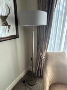 Heathfield & Co Torchere Floor Lamp simple conical form. Presented in Nickel 166cm ( Location 207