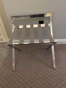 Aliseo Germany luggage rack made of chrome-plated stainless steel with sturdy strap. Folded