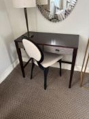 Writing desk and chair made in Italy 90 x 51 x 77cm the desk features two soft close drawers and a